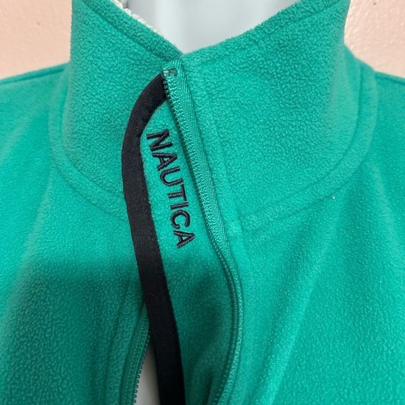 Nautica green fleece jacket small - Picture 6 of 8